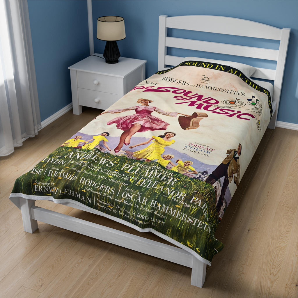 The Sound of Music Blanket: 1965 Movie Poster & Alpine Comfort