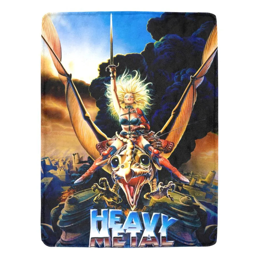 Heavy Metal 1981 Blanket Vintage Style & Cosmic Warrior Comfort