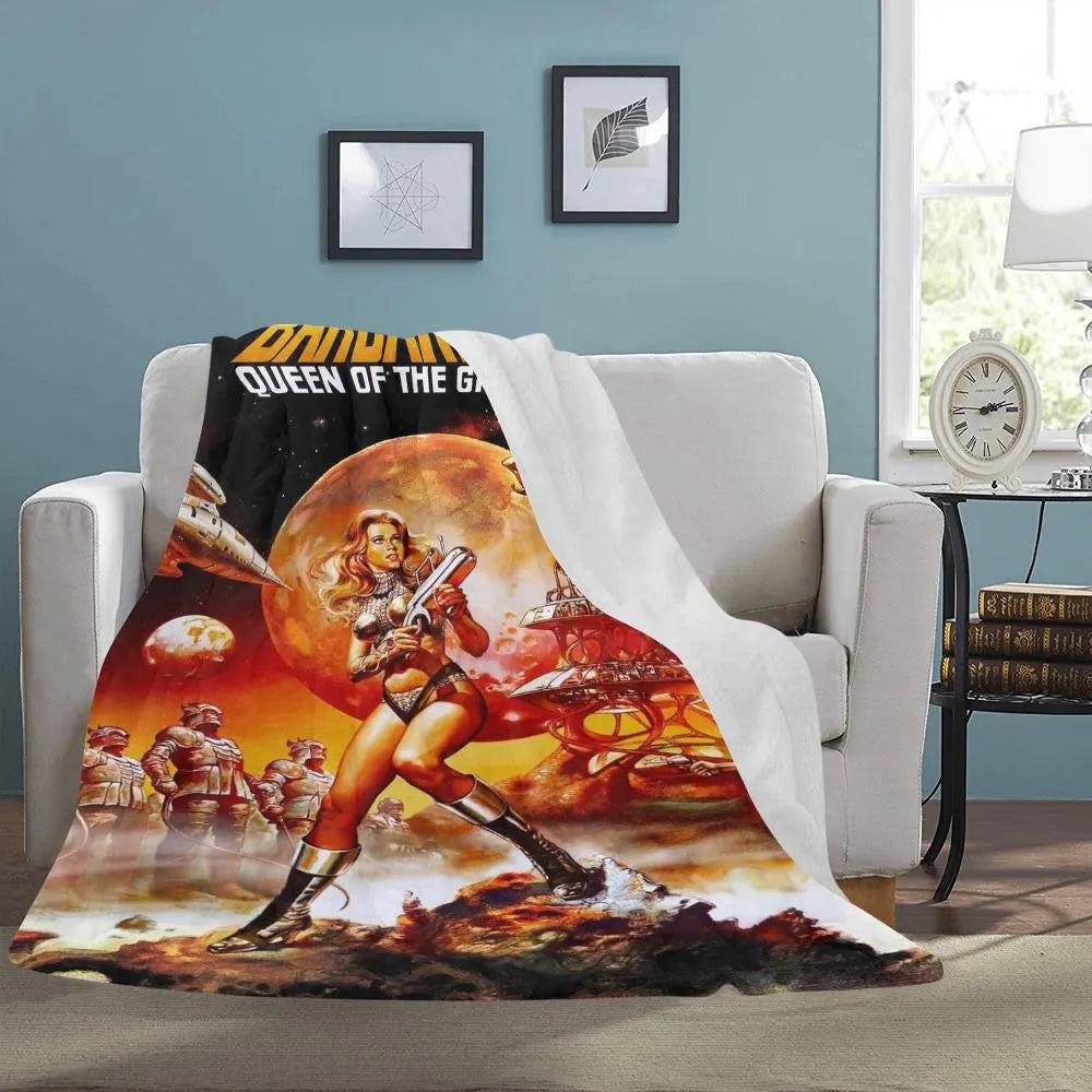 Barbarella 1968 Blanket: Vintage Style & Queen of the Galaxy Comfort