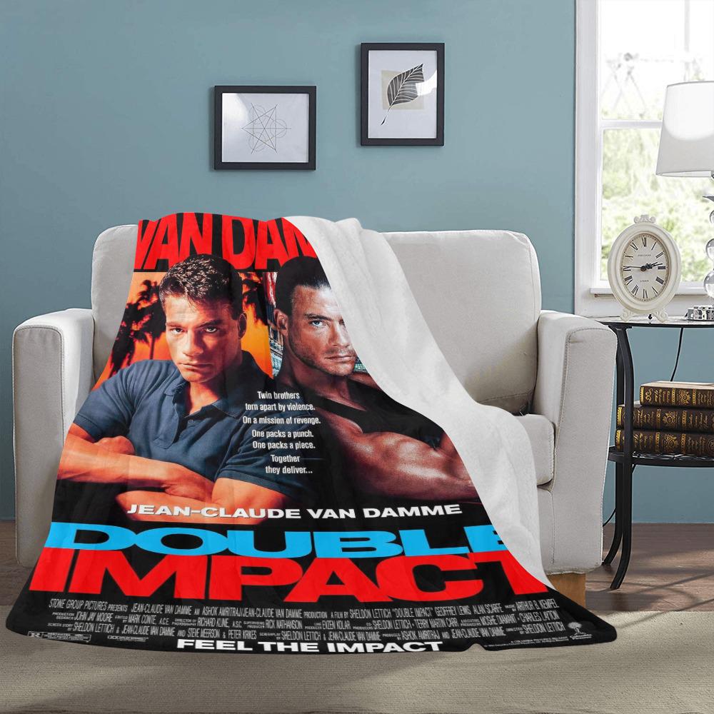 Double Impact 1991 Film Vintage Style Ultra-Soft Micro Fleece Blanket