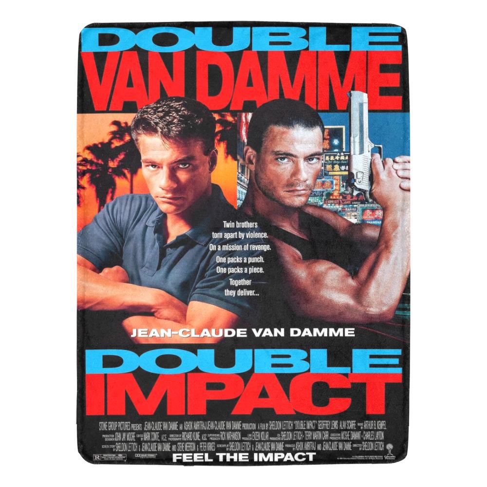 Double Impact 1991 Film Vintage Style Ultra-Soft Micro Fleece Blanket