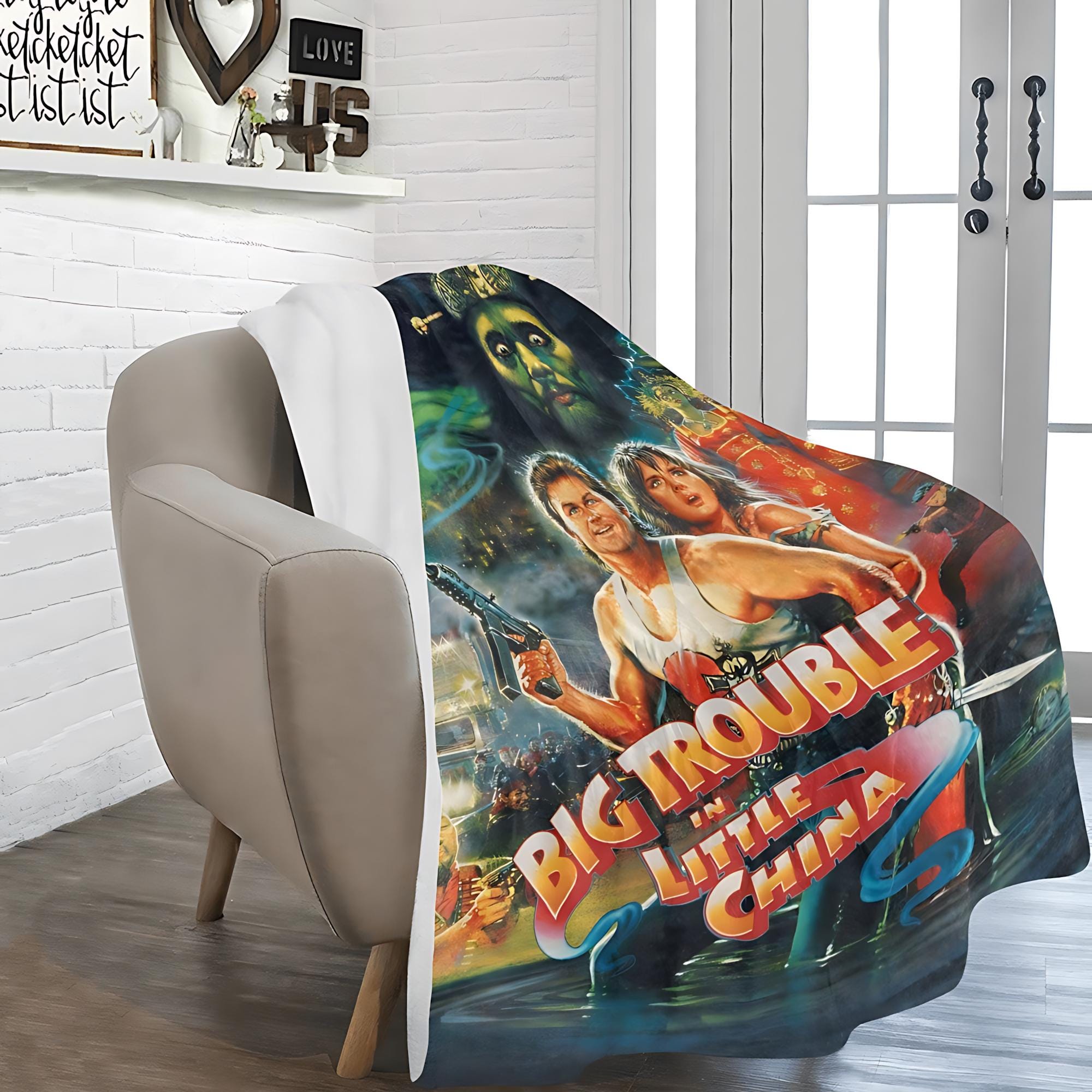 Big Trouble in Little China 1986 Film Vintage Style Ultra-Soft Micro Fleece Blanket