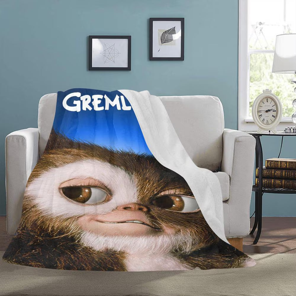 Gremlins Gizmo Blanket Vintage Style & Mogwai Comfort