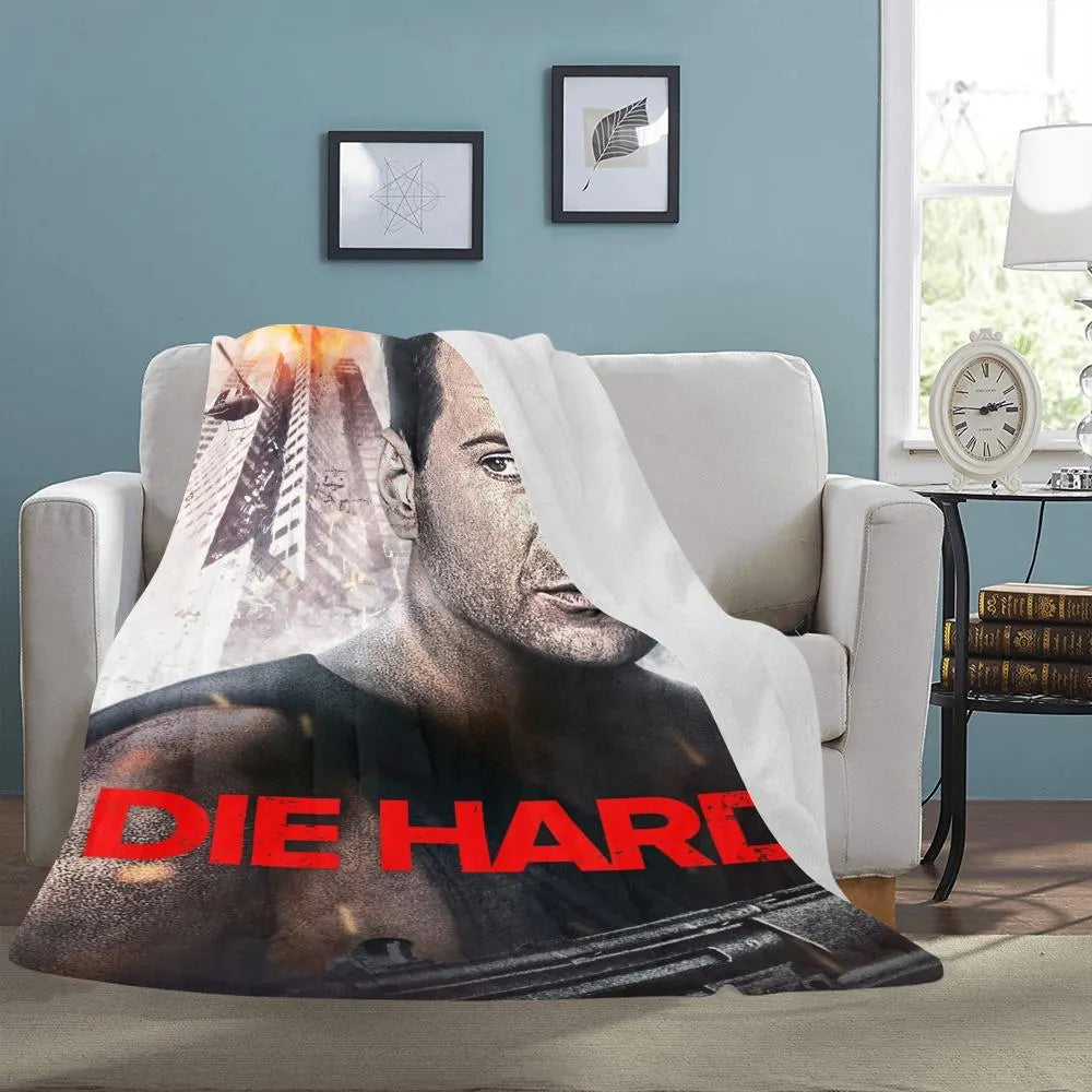 Die Hard 1988 Blanket Vintage Style & Nakatomi Plaza Comfort