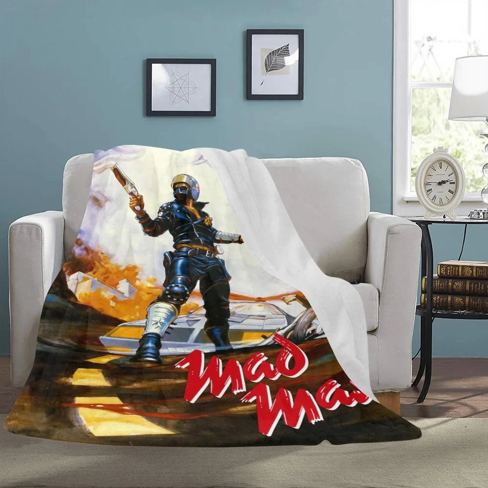 Mad Max 1979 Blanket Vintage Style & Wasteland Warrior Comfort