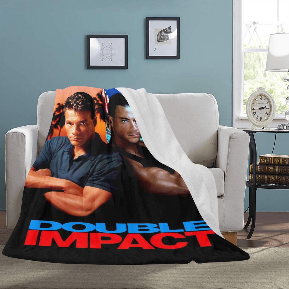 Double Impact 1991 Film Vintage Style Ultra-Soft Micro Fleece Blanket