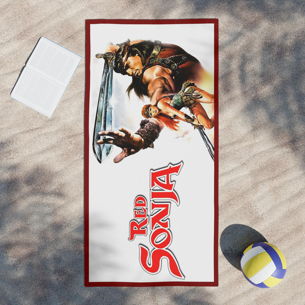Red Sonja The "Queen of the Iron Age" Premium Beach Towel