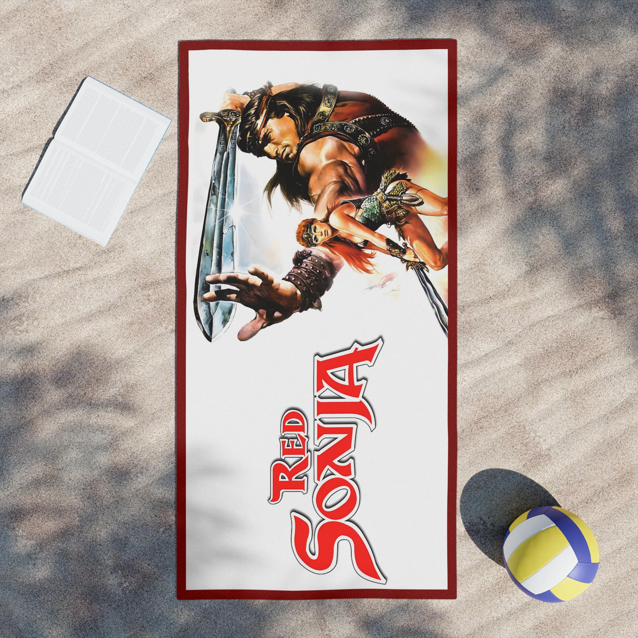 Red Sonja The "Queen of the Iron Age" Premium Beach Towel