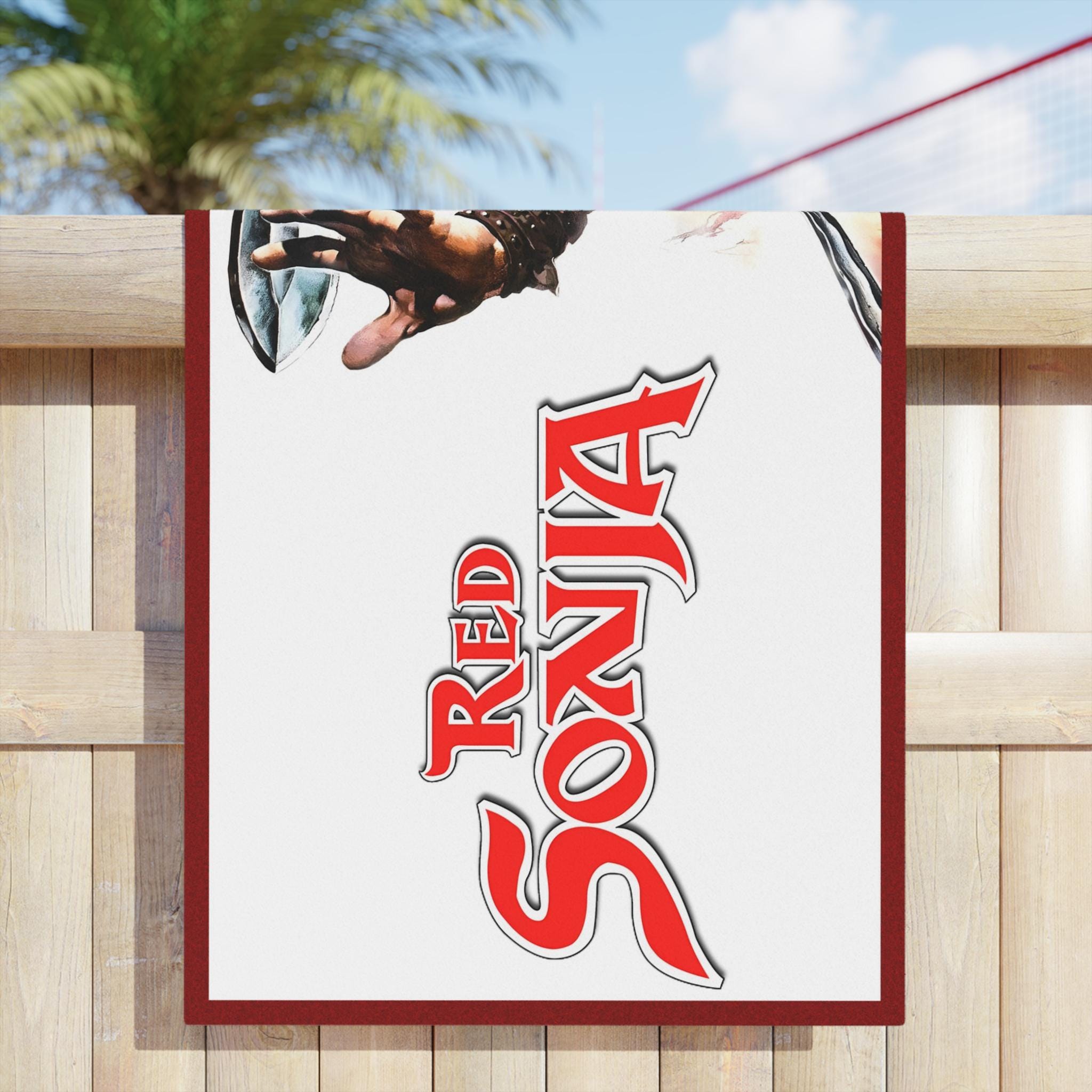 Red Sonja The "Queen of the Iron Age" Premium Beach Towel