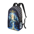 Backpack with 'The NeverEnding Story' design on a white background