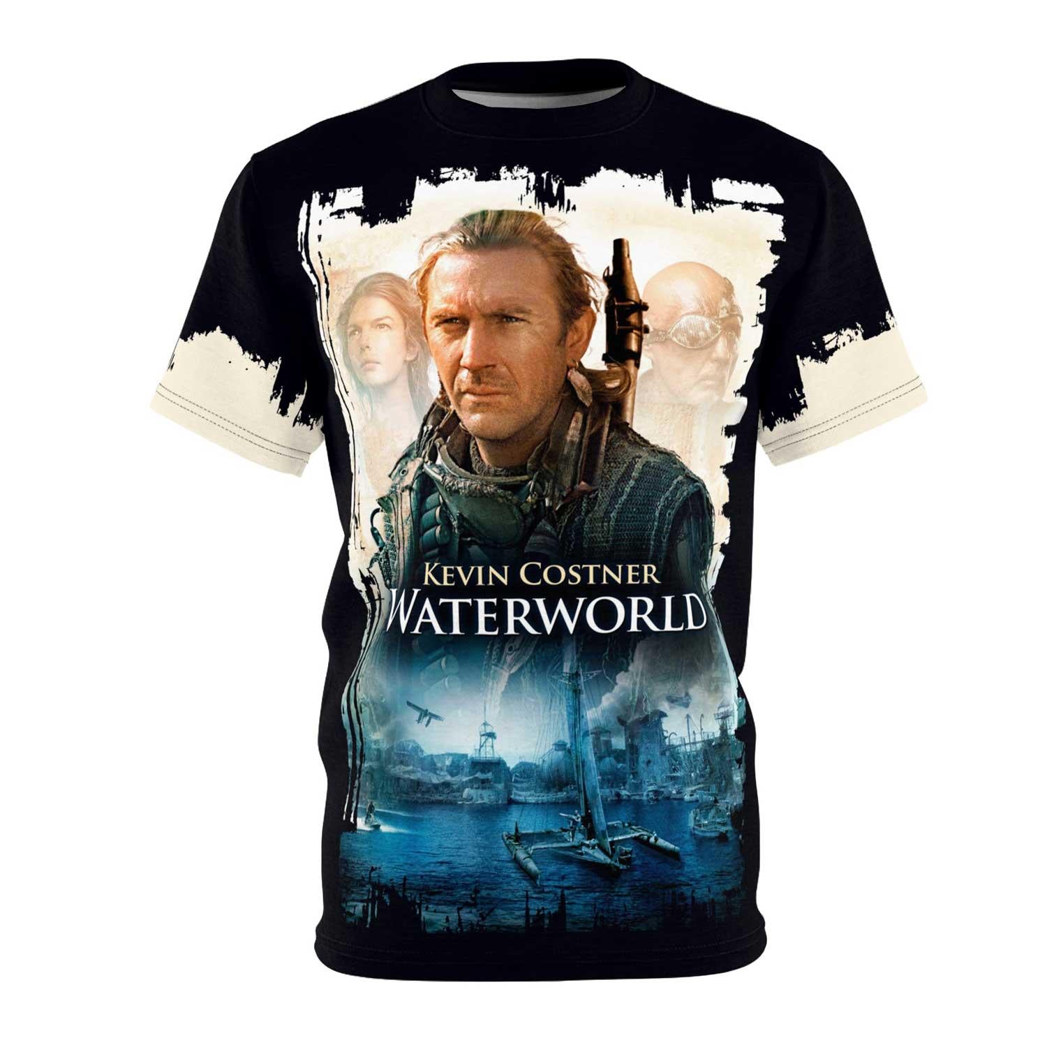 Waterworld 1995 Movie T-Shirt Kevin Costner Vintage Style Tee