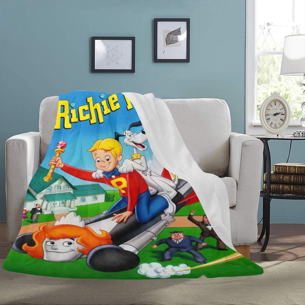 Richie Rich 1980 Cartoon Series Vintage Style Ultra-Soft Micro Fleece Blanket