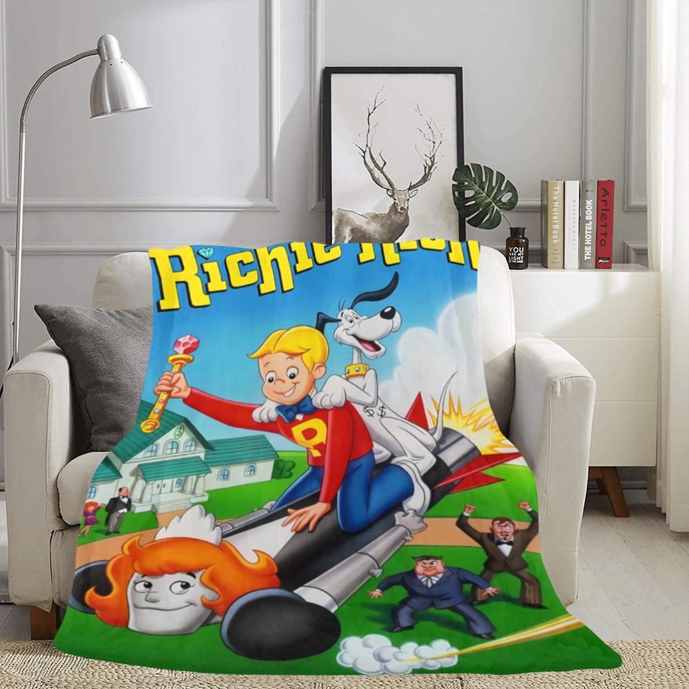 Richie Rich 1980 Cartoon Series Vintage Style Ultra-Soft Micro Fleece Blanket