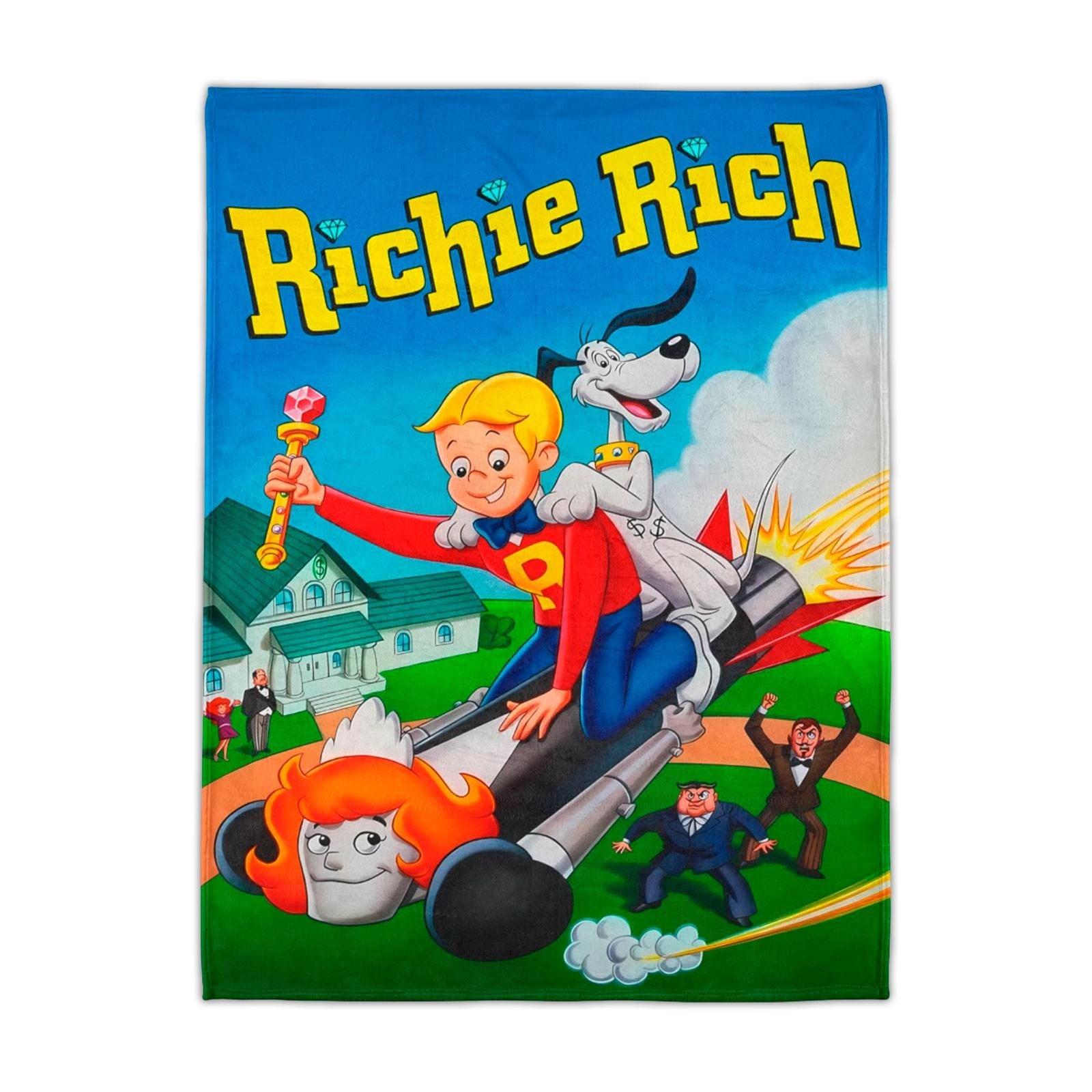 Richie Rich 1980 Cartoon Series Vintage Style Ultra-Soft Micro Fleece Blanket