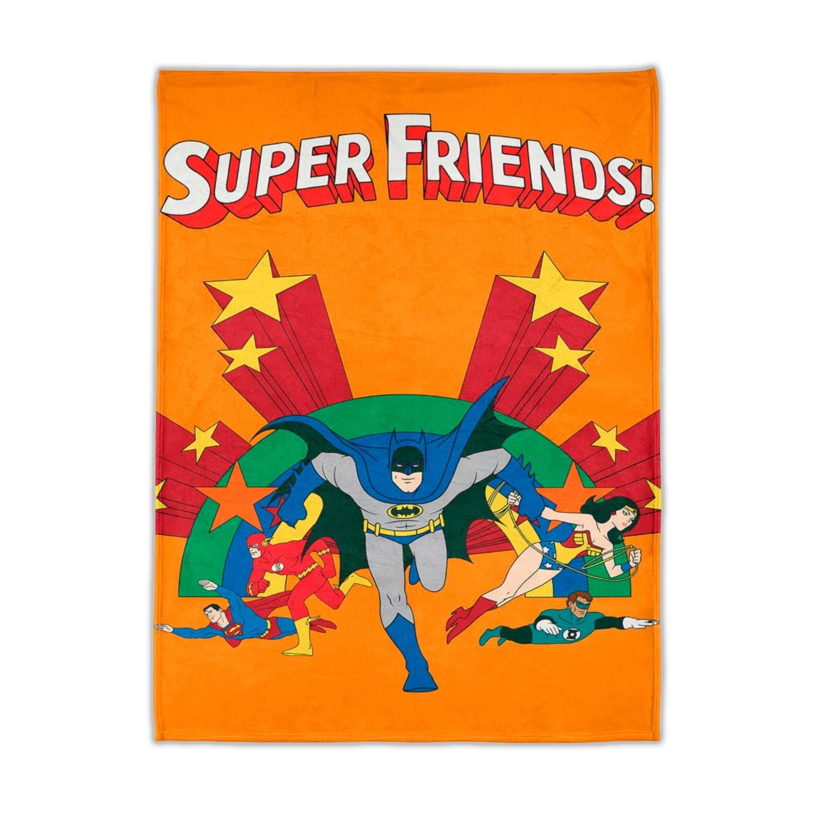 Super Friends 1973 TV Series Vintage Style Ultra-Soft Micro Fleece Blanket