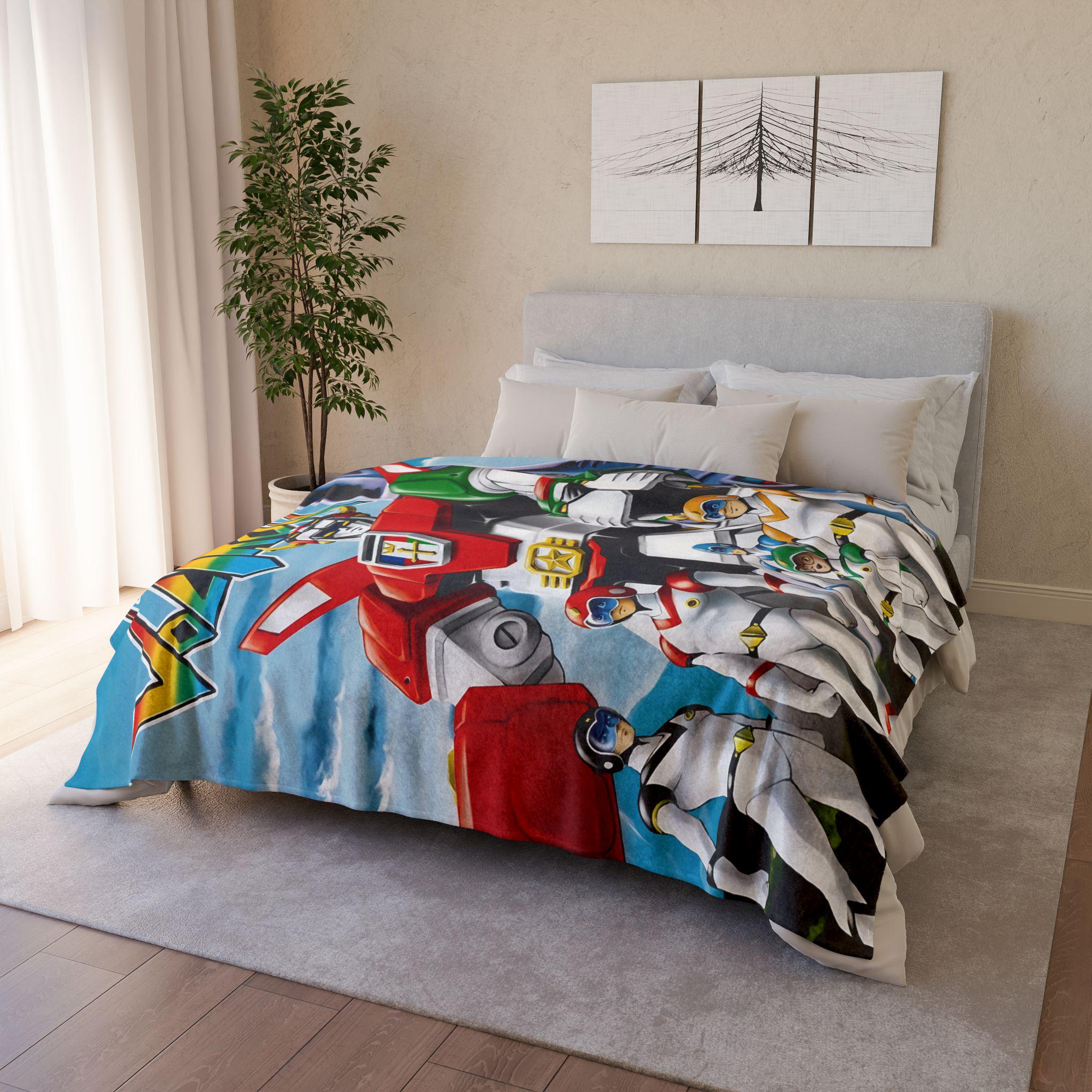 Voltron: Defender of the Universe 1984 Cartoon Series Vintage Style Ultra-Soft Micro Fleece Blanket