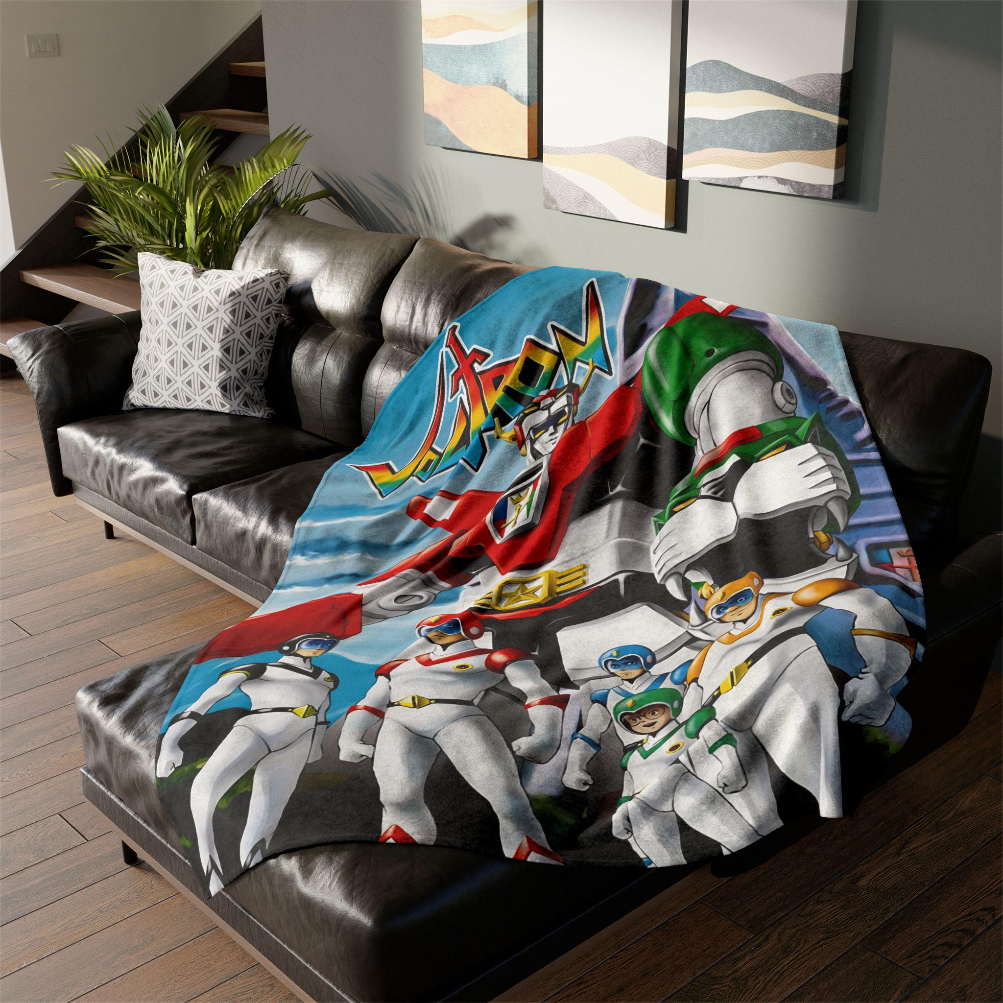 Voltron: Defender of the Universe 1984 Cartoon Series Vintage Style Ultra-Soft Micro Fleece Blanket