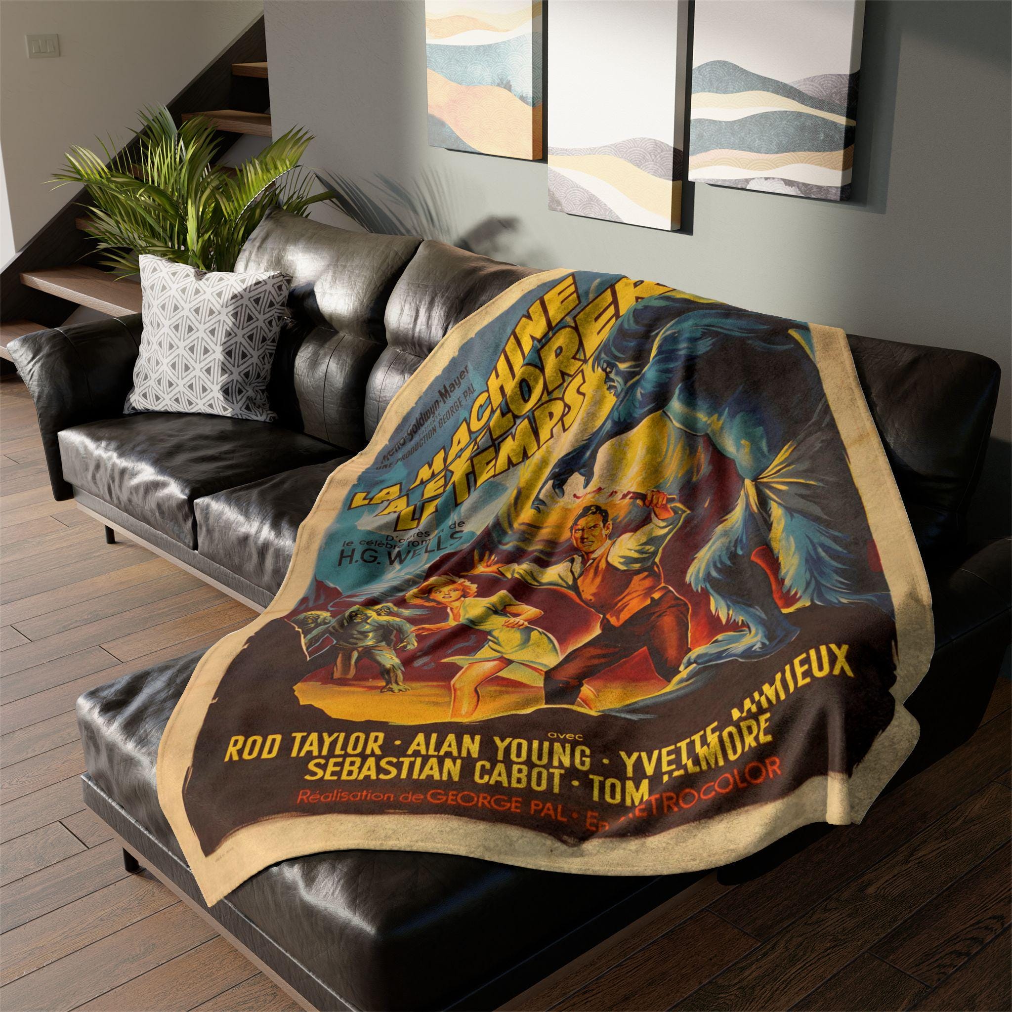 The Time Machine 1960 French Film Ultra-Soft Micro Fleece Blanket