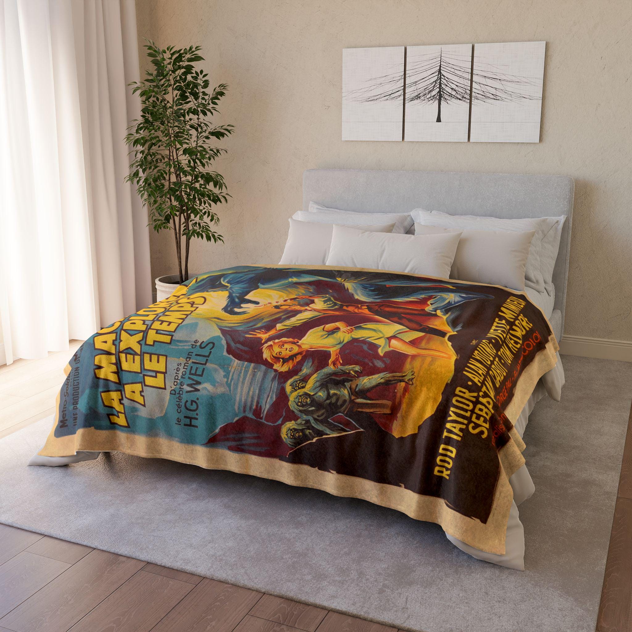 The Time Machine 1960 French Film Ultra-Soft Micro Fleece Blanket