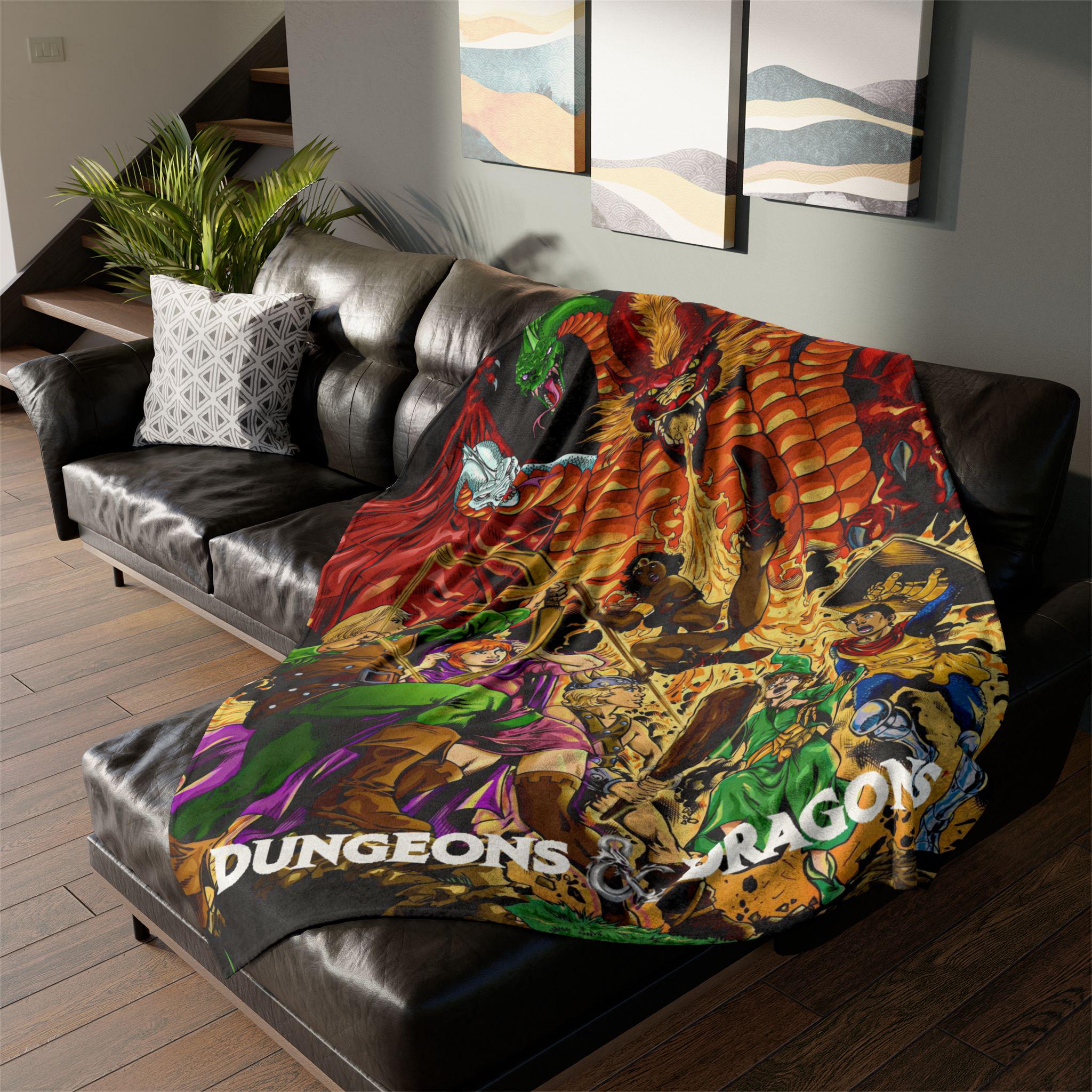 Dungeons & Dragons 1983 Animated Series Vintage Style Ultra-Soft Micro Fleece Blanket