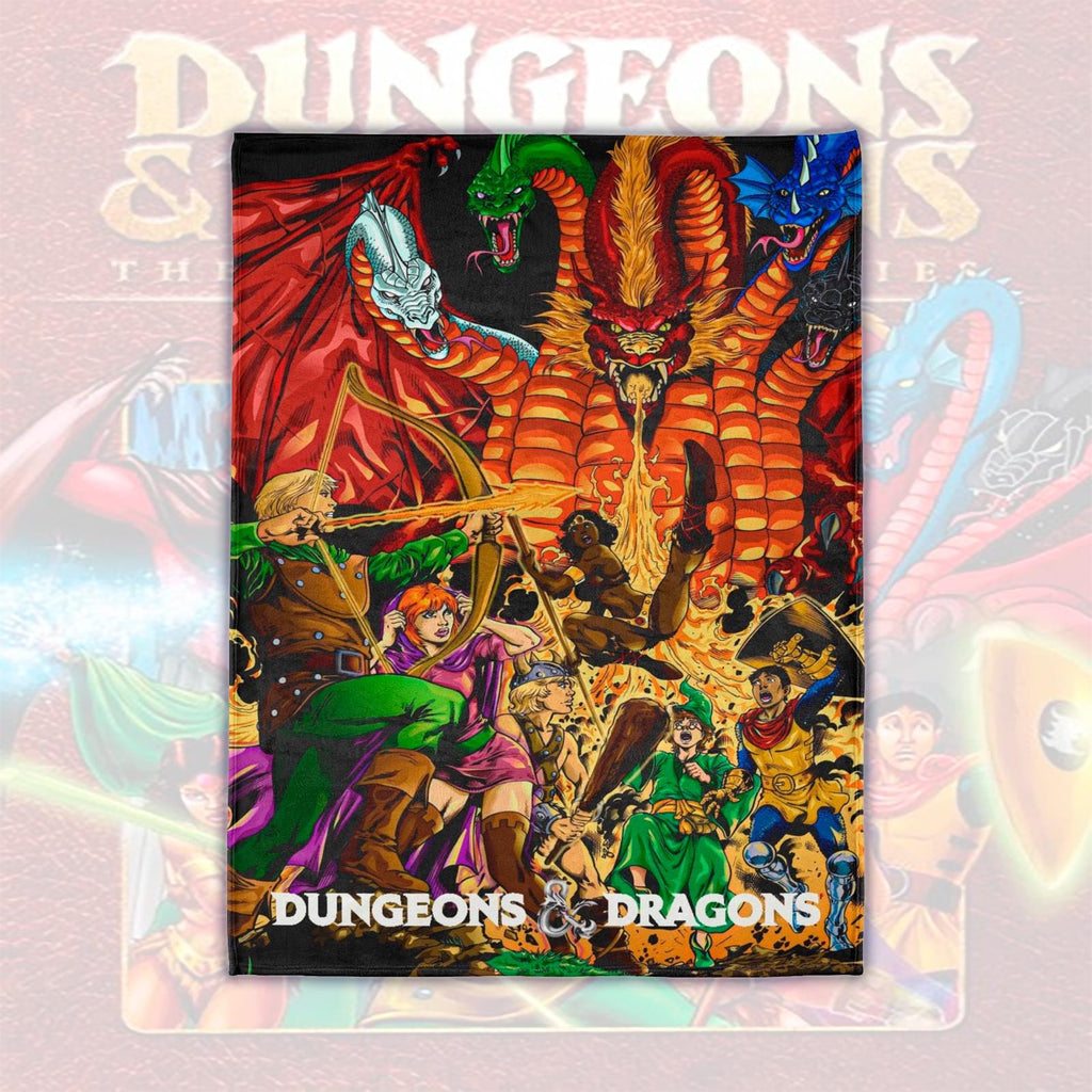 Dungeons & Dragons 1983 Animated Series Vintage Style Ultra-Soft Micro Fleece Blanket