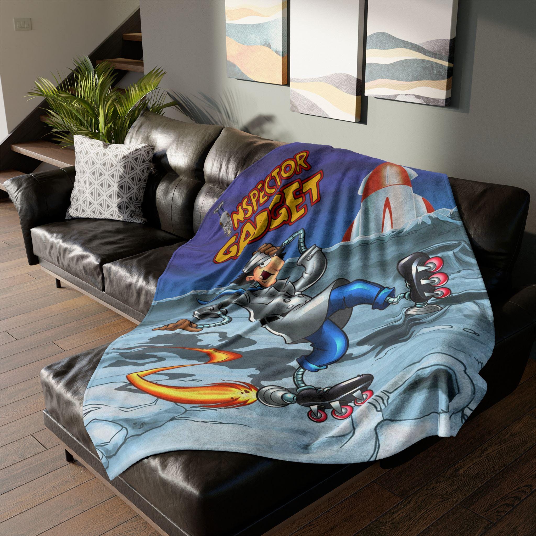 Inspector Gadget 1983 Animated Series Vintage Style Ultra-Soft Micro Fleece Blanket