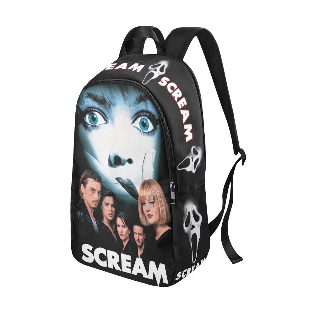 Scream 1996 Movie Art Backpack Ghostface Retro Style Bag
