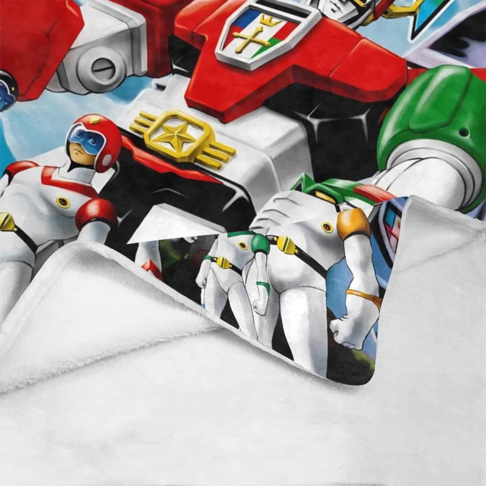 Voltron: Defender of the Universe 1984 Cartoon Series Vintage Style Ultra-Soft Micro Fleece Blanket