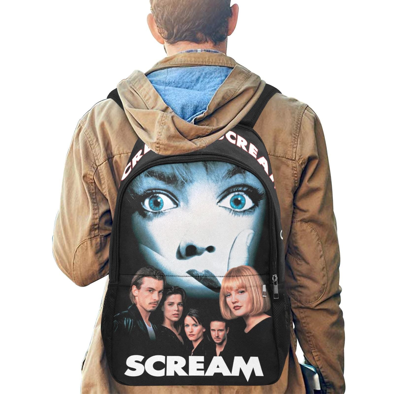 Scream 1996 Movie Art Backpack Ghostface Retro Style Bag