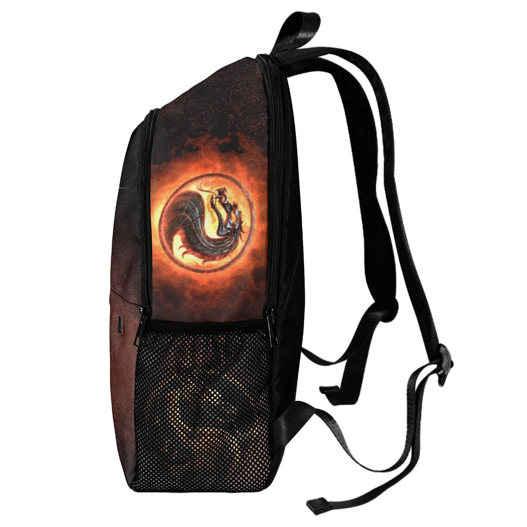 Mortal Kombat 1995 Movie Art Backpack Choose Your Destiny Retro Bag