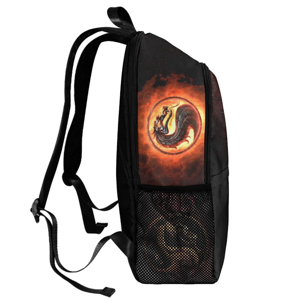 Mortal Kombat 1995 Movie Art Backpack Choose Your Destiny Retro Bag
